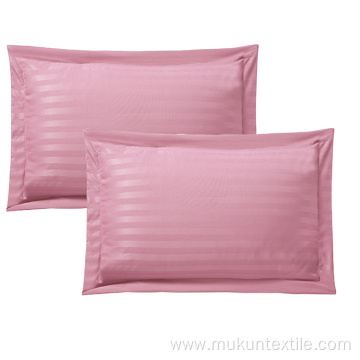 Custom 100% Polyester Microfiber stripe Satin Pillowcase